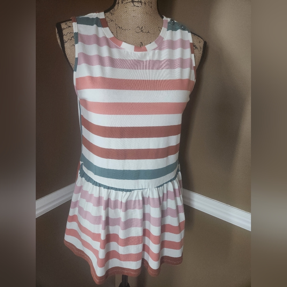 NWT Matilda Jane Sleeveless Striped Skirt Top Sz Small